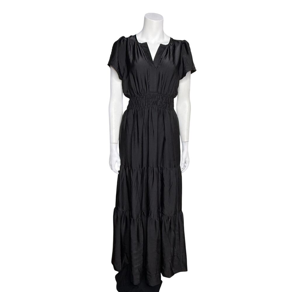 Dear John Maxi Dress Women's Small Black Tiered